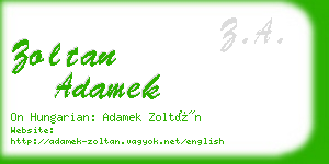 zoltan adamek business card